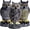 Asian, variant on Owl Decoys to Scare Birds Away Plastic Owls Statue for Garden & Outdoors, 3 Pack