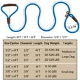 thumbnail image 2 of Handmade Strong Heavy Duty Rope No Pull Training Lead Leashes with Durable Leather Handles,Reflective Dog Training Lead for Large Medium and Small Dogs, 2 of 8