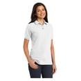 thumbnail image 4 of Port Authority Women's Heavyweight Cotton Pique Classic Fit Polo Shirt White Medium, 4 of 4