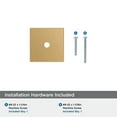 thumbnail image 4 of Amerock Ladera 1-3/16 inch (30mm) Length Square Champagne Bronze Cabinet Knob Backplate, 4 of 6