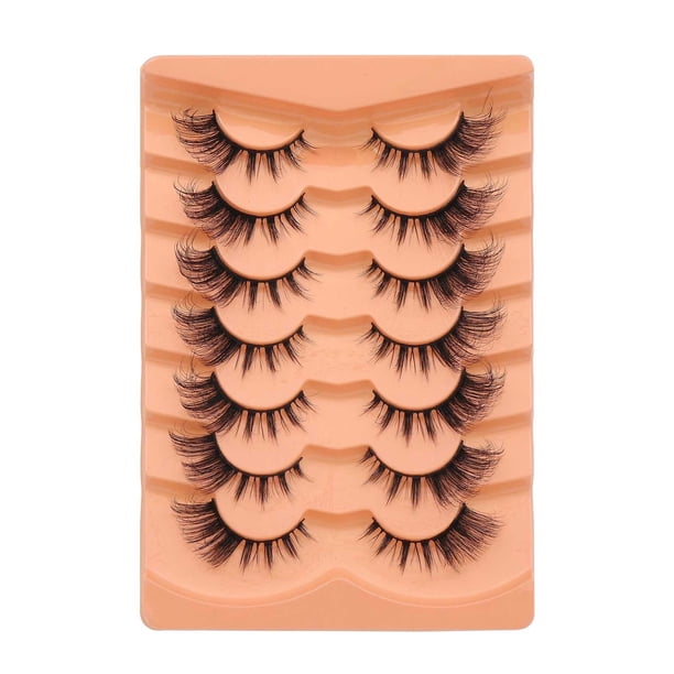 Pestañas de visón, extensiones de pestañas finas, mechones, extensiones de pestañas DIY, 14 unidades de mechones de pestañas naturales, pestañas individuales