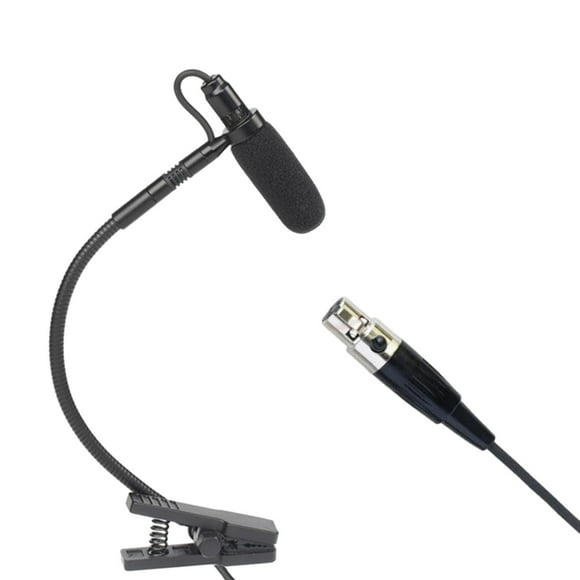 Youkk Instrument Microphone Condenser Clip Metal for Sax Trumpet Stage Performance L4 Black L5