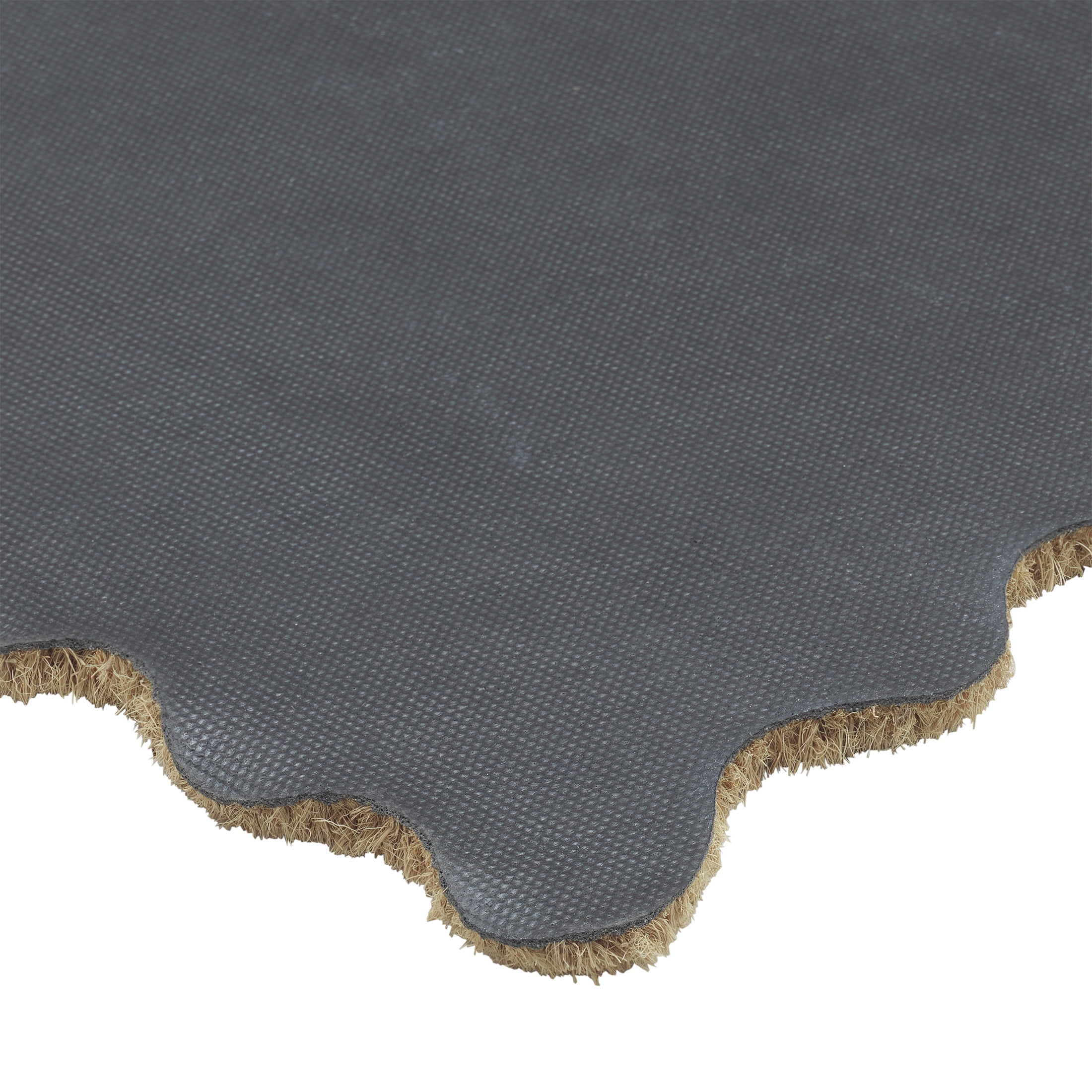 My Texas House Scalloped Edge and Border Welcome Coir Mat, 18"x30"