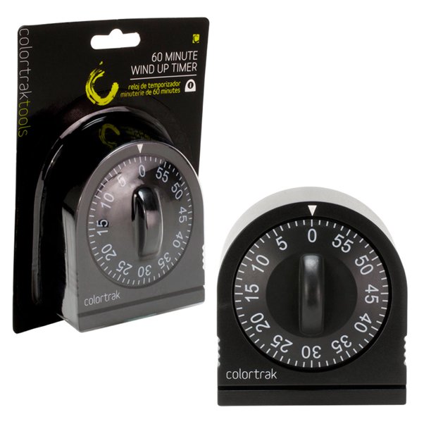 Colortrak 60 Minute Wind Up Timer, BLACK