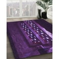 thumbnail image 3 of Ahgly Company Machine Washable Indoor Rectangle Transitional Purple Violet Purple Area Rugs, 7' x 10', 3 of 7