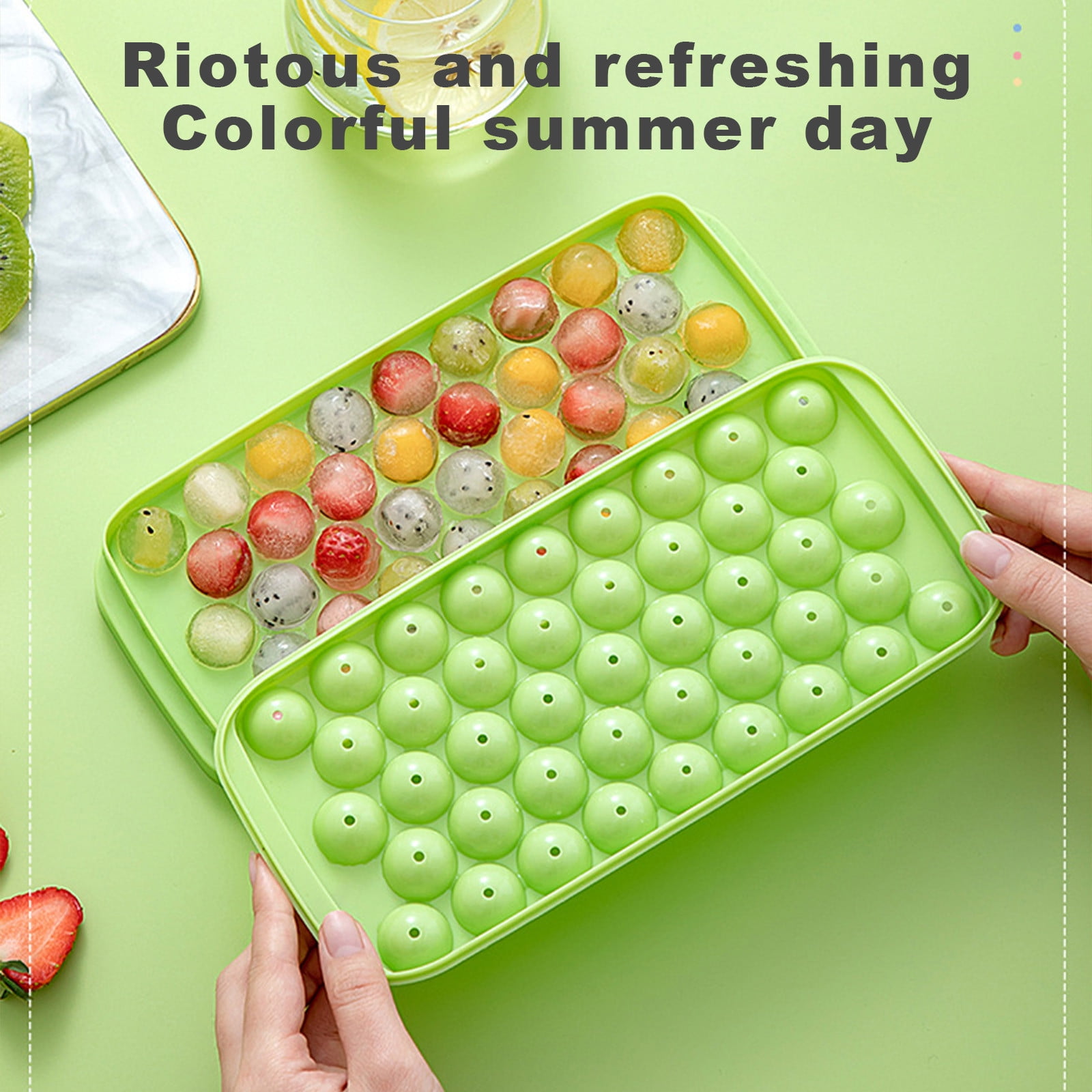 Ice Cube Tray with Lid and Bin, 79 Pcs Ice Cube Mold, Easy Release Ice Tray, Stackable Ice Storage Container Set