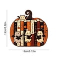 thumbnail image 3 of Halloween Wooden Pumpkin Bookshelf Decor, Rustic Pumpkin Tabletop Ornament with Fall Design, Seasonal Home Decoration for Shelf Mantel Desk Living Room Office Party Display, 3 of 6