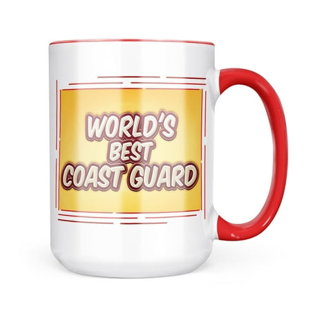 

Neonblond Worlds best Coast Guard happy yellow Mug gift for Coffee Tea lovers