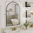 thumbnail image 2 of Kselythan Arched Mirror 20"x30" Arch Bathroom Mirror Wall Mirror Arched,Wall Mounted Vanity Mirror with Arch Metal Frame,Modern Bathroom Vanity Mirror for Bedroom,Living Room,Hanging or Leaning, 2 of 8