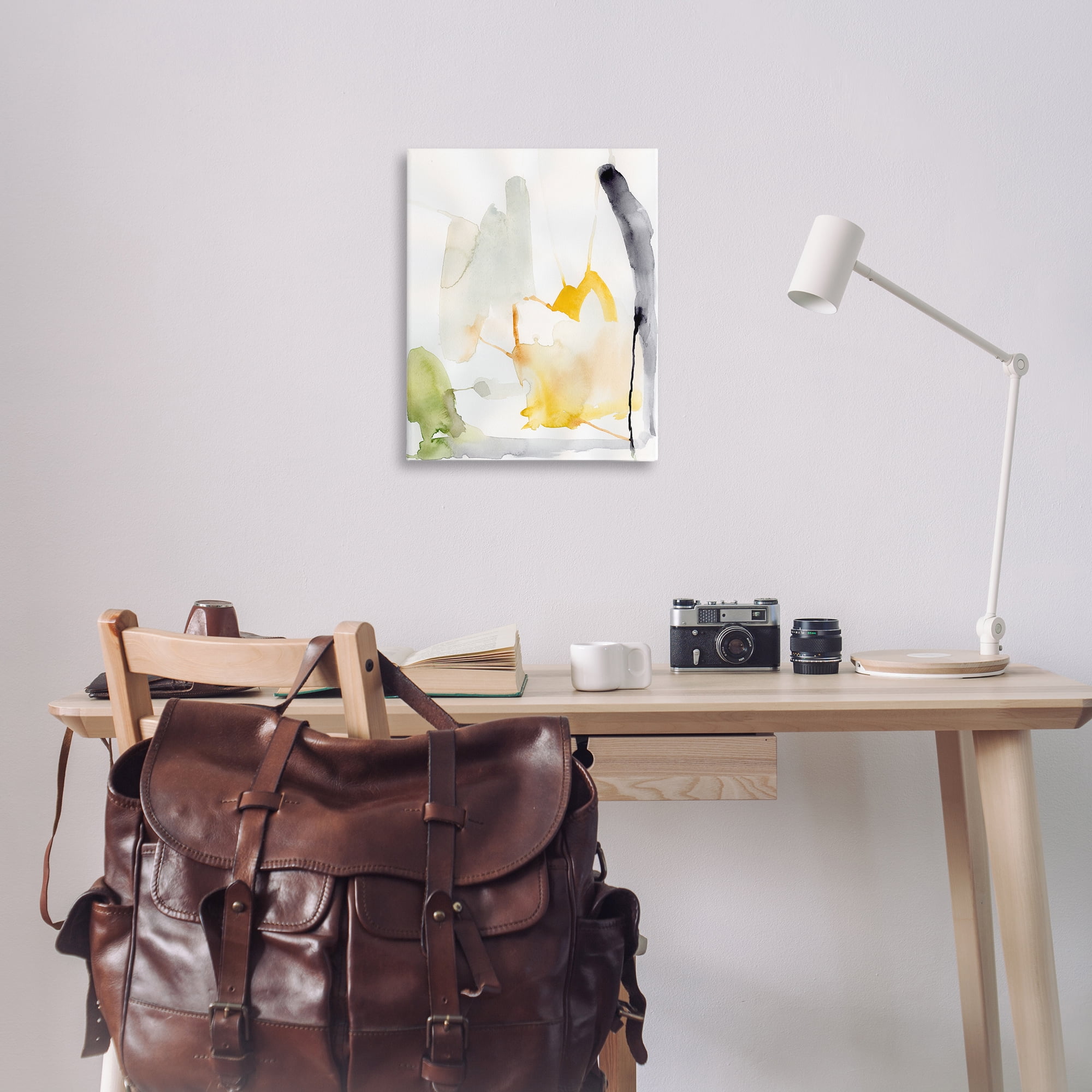 Stupell Industries Subtle Watercolor Splashes Abstract Painting Wrapped Canvas Art Print Wall Art, 24 x 30