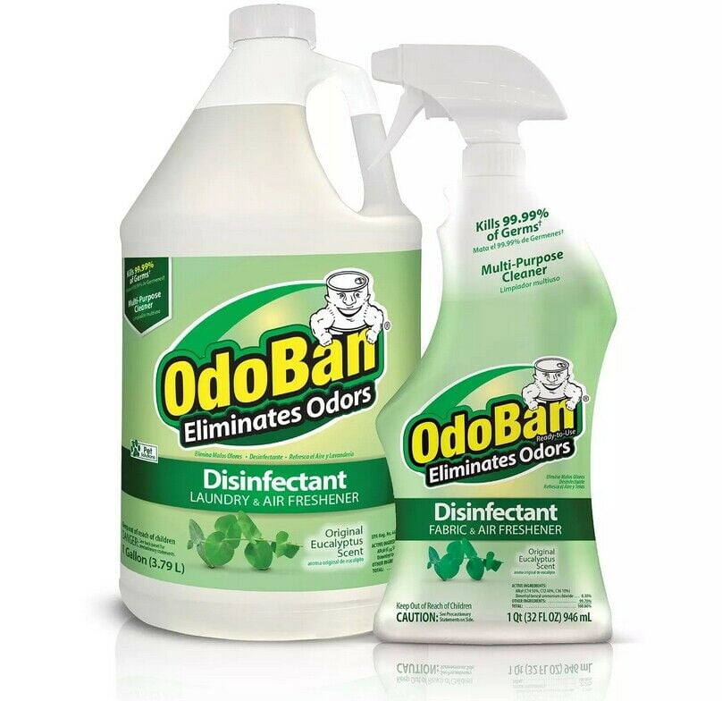 2 Packs OdoBan Odor Disinfectant (1 Gallon Concentrate 32 oz. Ready-to-Use)