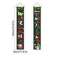 thumbnail image 3 of Merry Christmas Porch Banner Sign, 11.8"x70.87" Xmas Green Front Door Hanging Welcome Banner Flag, Holiday Party Decoration for Home Outdoor Yard Garage Wall, 3 of 6