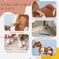 thumbnail image 6 of Washure Plush Rocking Horse with Nursery Rhyme Music for Toddlers, Brown, 6 of 7