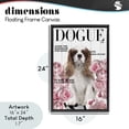 thumbnail image 3 of Funny Floral Dog Magazine Black Framed Floater Canvas Wall Art, design by Sasha, 3 of 10