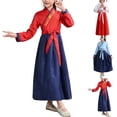 thumbnail image 2 of Elegant Traditional Chinese Folk Dance Gown For Girls Stage Performance With Exquisite Floral Embroidery, 2 of 5