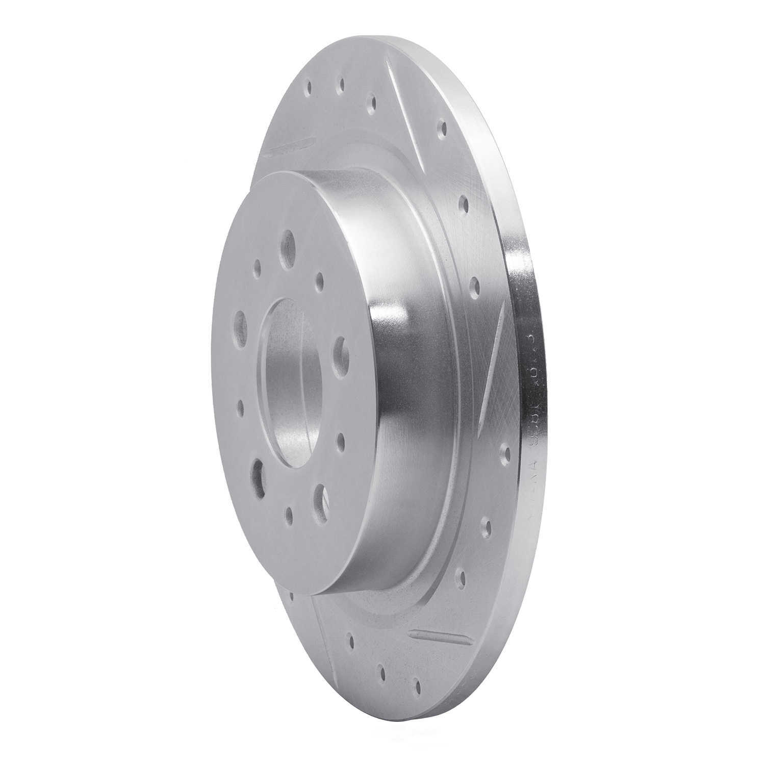 Dynamic Friction Company 631-27021R DFC Brake Rotor - Drilled And Slotted - Silver