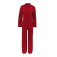 thumbnail image 4 of Women's 2 Piece Outfit Sets Casual Lounge Set Button Long Sleeve Shirts and Long Pants Loungewear Set Pajama Set, 4 of 6