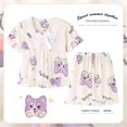 thumbnail image 1 of Pikachu-Conjuntos de pijamas de dibujos animados para niñas, ropa de dormir de manga corta Kawaii, pantalones cortos, Jersey, ropa de casa, Verano qym unisex, 1 of 2