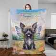 thumbnail image 3 of Welcome Spring Fairy Chinese Crested in Flower Meadow Cozy Fleece Blanket Dog Lover Warm Soft Throw Blanket - 13002, 3 of 5