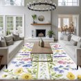 thumbnail image 4 of Blue Pink Spring Floral 8'x10' Area Rug for Living Room, Elegant Pastoral Flowers Washable Non-Slip Large Carpet for Bedroom Dining Room, Non-Shedding Soft Accent Rug for Kitchen, 4 of 9