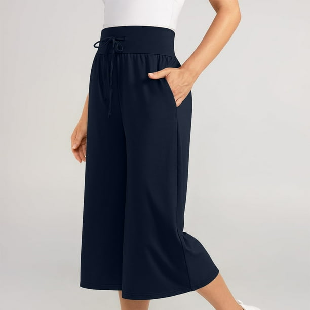 超ポイントアップ祭 Nrmvnmi Wide Leg Cropped Palazzo Pants for Women Culottes パンツ