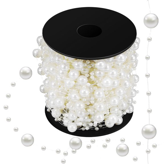Raindrops 1 Roll Artificial Pearl String Wedding Garland Pearl Chain Crafting Pearl Beaded String