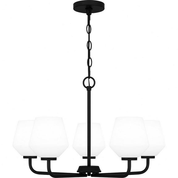 5 Light Chandelier-15.5 inches Tall and 25 inches Wide-Matte Black Finish Bailey Street Home 71-Bel-5173397
