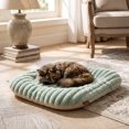 thumbnail image 6 of Short Pile Striped Pet Mat 48cm All Seasons for Cats and Dogs, Soft Resilient Padding Non Slip Grip Base, Comfortable Cushion for Sofa Bed Floor Daily Rest Gift, 6 of 7