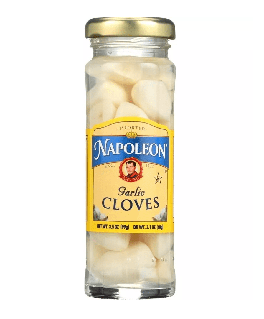 Pickled Garlic Cloves Four (4) Small Glass Jars NT. WT. 3.5oz.