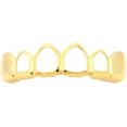 thumbnail image 1 of LAICAIW New Custom Fit 18K Gold Plated Vampire Four Open Face Gold Grillz Set, 1 of 6