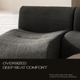 thumbnail image 6 of Boneless 3-Seater Modular Couch with Chaise, L-Shaped Teddy Sofa for Living Room, No Assembly Grey, 6 of 7