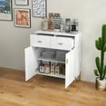 thumbnail image 4 of EPOWP EP23118-1106-1707A-Sideboard with Two Doors and Two Suction Plastic Accent Cabinets, White, 4 of 7