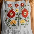 thumbnail image 6 of TEAJOPSUU Womens Floral Embroidered Overalls Square Neck Wide Leg Jumpsuits Spaghetti Strap Long Romper with Pockets Summer Beach Casual Wear Gray, 6 of 9