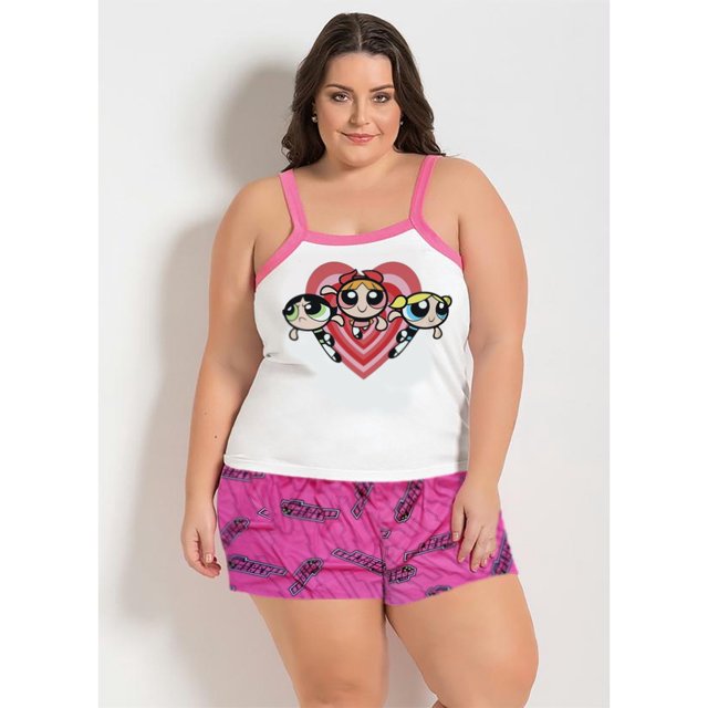 Baby Doll Pijamas TALLAS GRANDES Blusa Pantalones cortos Personajes Deng Xun unisex