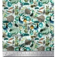 thumbnail image 1 of Soimoi Cotton Voile Fabric Floral,Bird & Animal Cartoon Printed Craft Fabric by The Yard 56 Inch Wide, 1 of 1