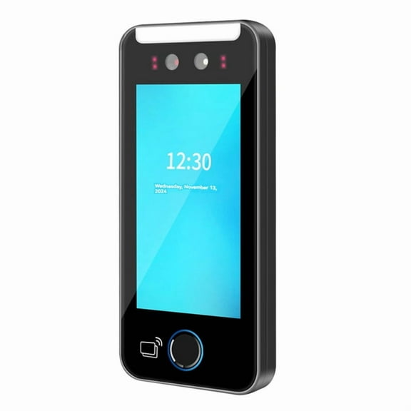 Intelligent Biometric Fingerprint Time Attendance Machine 5000 Users 5In Touch Lcd 2MP Camera Time Attendance A,1 * Access Control Keypad,Black