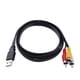 thumbnail image 4 of Nuevo 1,5 M 5 pies USB macho A a 3 RCA AV A/V Cable adaptador de TV Cable Audio AV Cable, 4 of 8