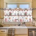 thumbnail image 2 of Yayeee Kitchen Curtains Tier Set of 2 Light Filtering 57"x36" Over Sink Window Panels, Christmas Gift Train, 2 of 7