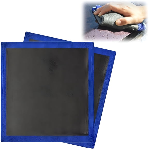 ACDANC Car Magic Clay Towel, Fine Grade Microfiber Car Clay Bar Towel, Drying Cleaning Decontamination Towel, Clay Towel for Car Detailing Home Cleaning for Car (2Pce Blue)