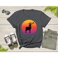 thumbnail image 5 of Xmas Deer Reindeer Elk Wild Animal Silhouette at Sunset T-Shirt Cool Christmas Lover Gift T Shirt for Men Women Boys Girls Teens Tshirt, 5 of 8