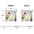 thumbnail image 3 of Beautiful Colorful Floral Pillow Covers 18X18 inch Set of 2 Watercolor Blooming Floral Throw Pillow Covers Abstract Art Outdoors Decorative Cushion Case for Bed Couch Sofa Home, 3 of 6