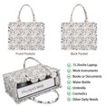 thumbnail image 2 of Large Capacity Tote Bag,White Halloween Skull Pumpkin Pattern Handbag Fashion Luxury Tote Bag,15.7"x13"x 5.1" Inches,Laptop Compatible, 2 of 6