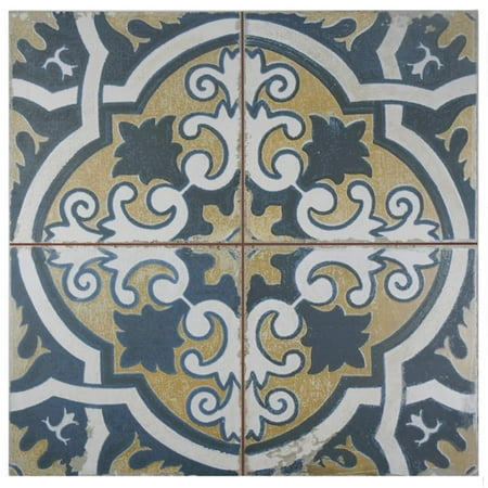 SomerTile 17.75" x 17.75" Royals Canarsie Ceramic Floor and Wall Tile (5 Tiles/ 11.02 sqft.)