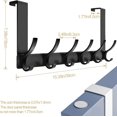 thumbnail image 2 of YUSMIEY Over The Door Hanger, Heavy Duty Door Hanger with 12 Hooks, Over The Door Towel Rack for Hanging Coat Cloth Keys for Bathroom Bedroom Kitchen Holder Organizer (Black), 2 of 7