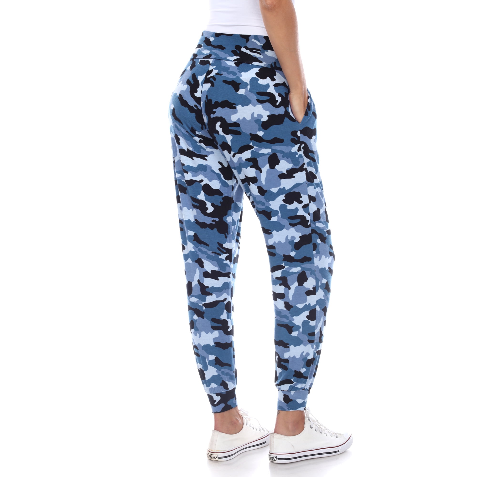 White Mark Women's Camo Harem Pants