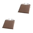 thumbnail image 2 of Ounissouiy Cojín para silla, cojines para asiento, tapete de lino con lazo, cuadrado, cálido, estilo Simple, grueso, extraíble para jardín, Type1 NO1, 2 of 6