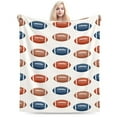 thumbnail image 6 of LNWH American Football Print Art Pattern Throw Blanket, Fluffy Soft Cozy Bed Flange Plush Blankets, 80"x60", 6 of 8