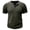 Olive Green, variant on WREESH High-Elastic Henley T-Shirts Men's Solid Color Casual Fashion Short Sleeve Workout Tops Khaki