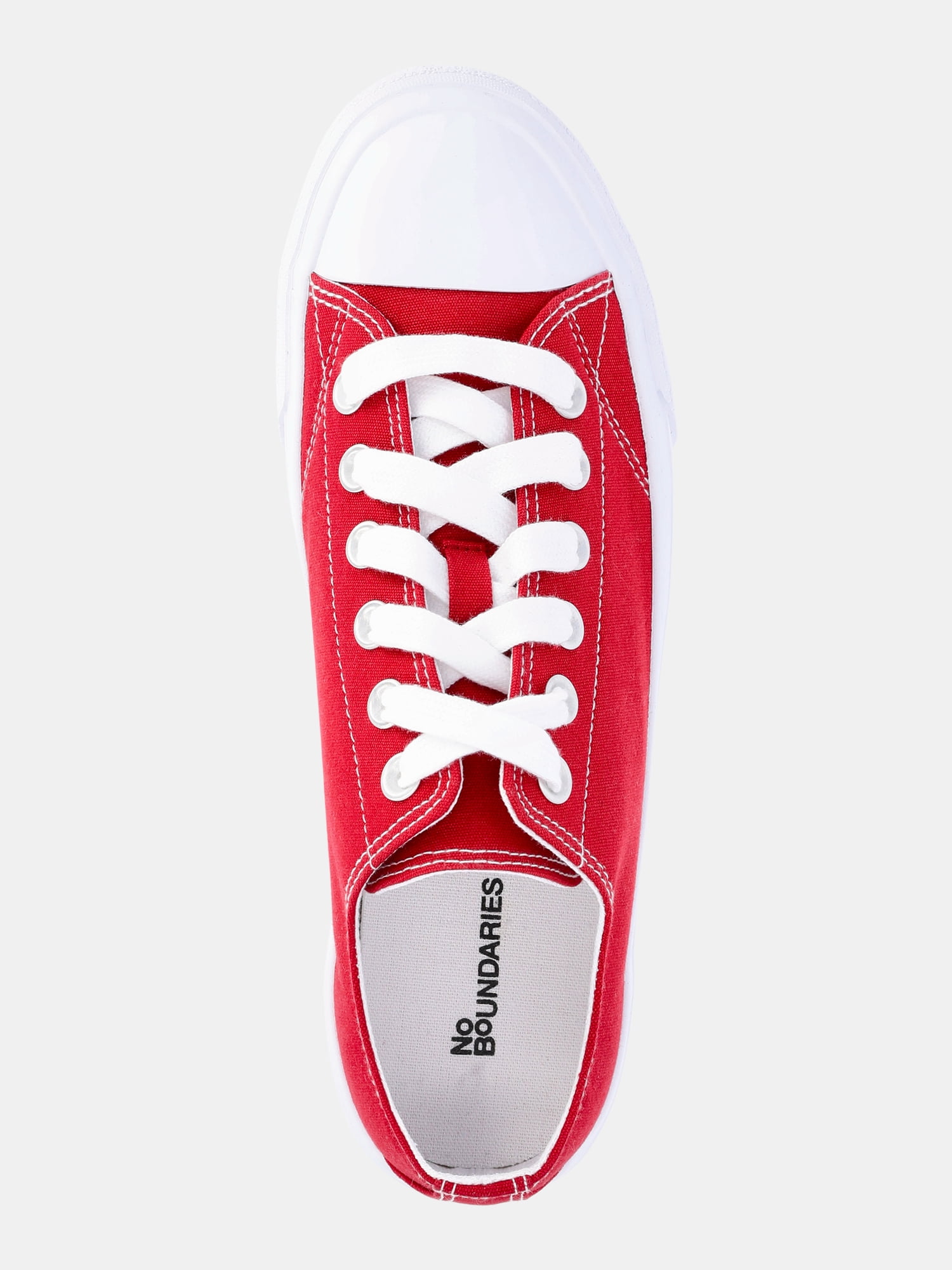 No Boundaries Classic Lace Up Sneakers, Wide Width Available, Womens