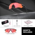 thumbnail image 3 of Oakley OO9208 Radar EV Path Rectangle Shaped Non-Polarized Sunglasses for Men - Includes Official Eyewear Kit - Matte Black Frame with Prizm Trail Torch Lens, 3 of 7